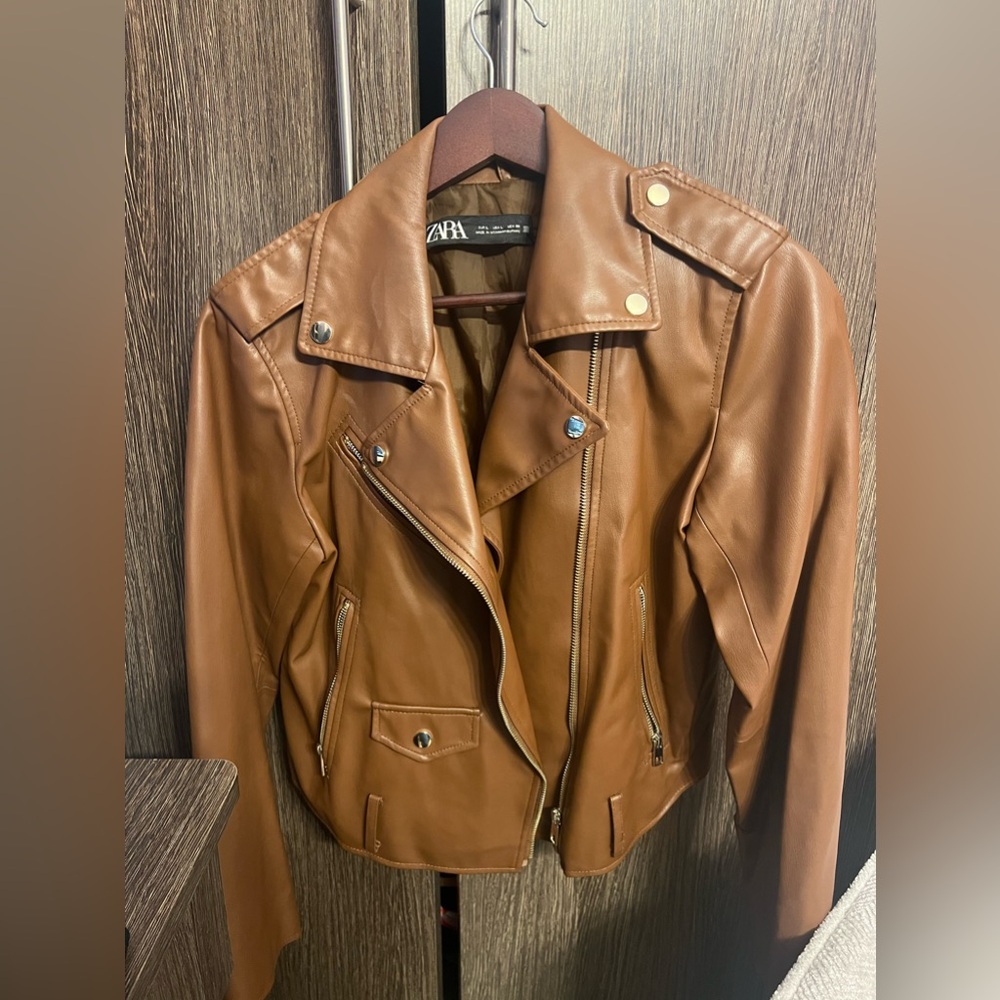 Zara Faux Leather Biker Jacket - image 2